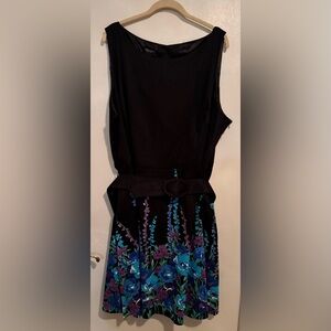 Black dress with flowers